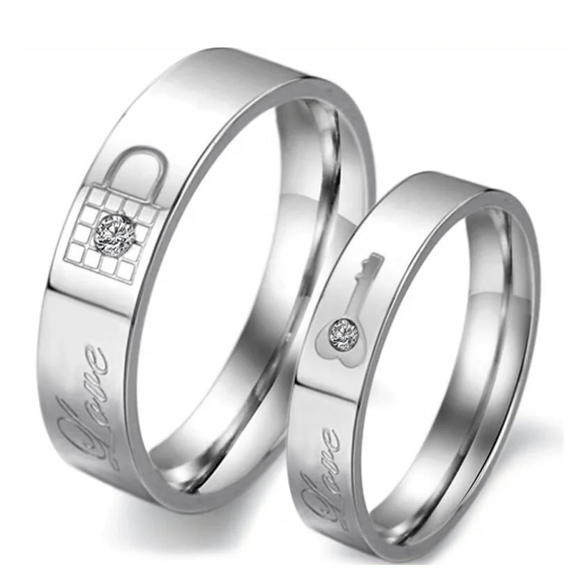 

Fashion Stainless Steel Jewelry Ring Promotional Cheap Stainless Steel Couple Rings For Lover
