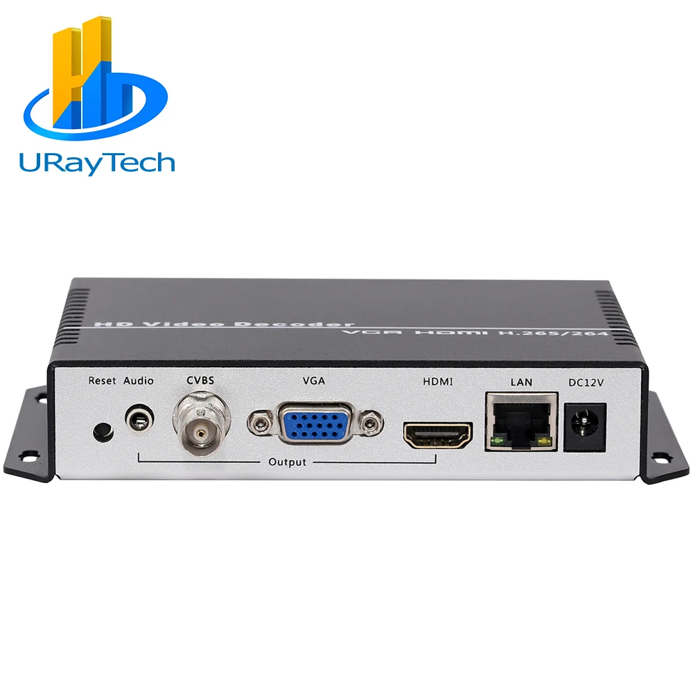 

URay UHD 4K H.265 H.264 HDMI VGA CVBS Decoder HD SD Video Audio IP Streaming Decoder support SRT