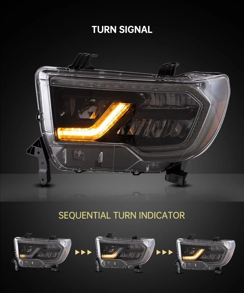 Vland Wholesale Sequoia 20082018 With Sequential Turn Signal Front
