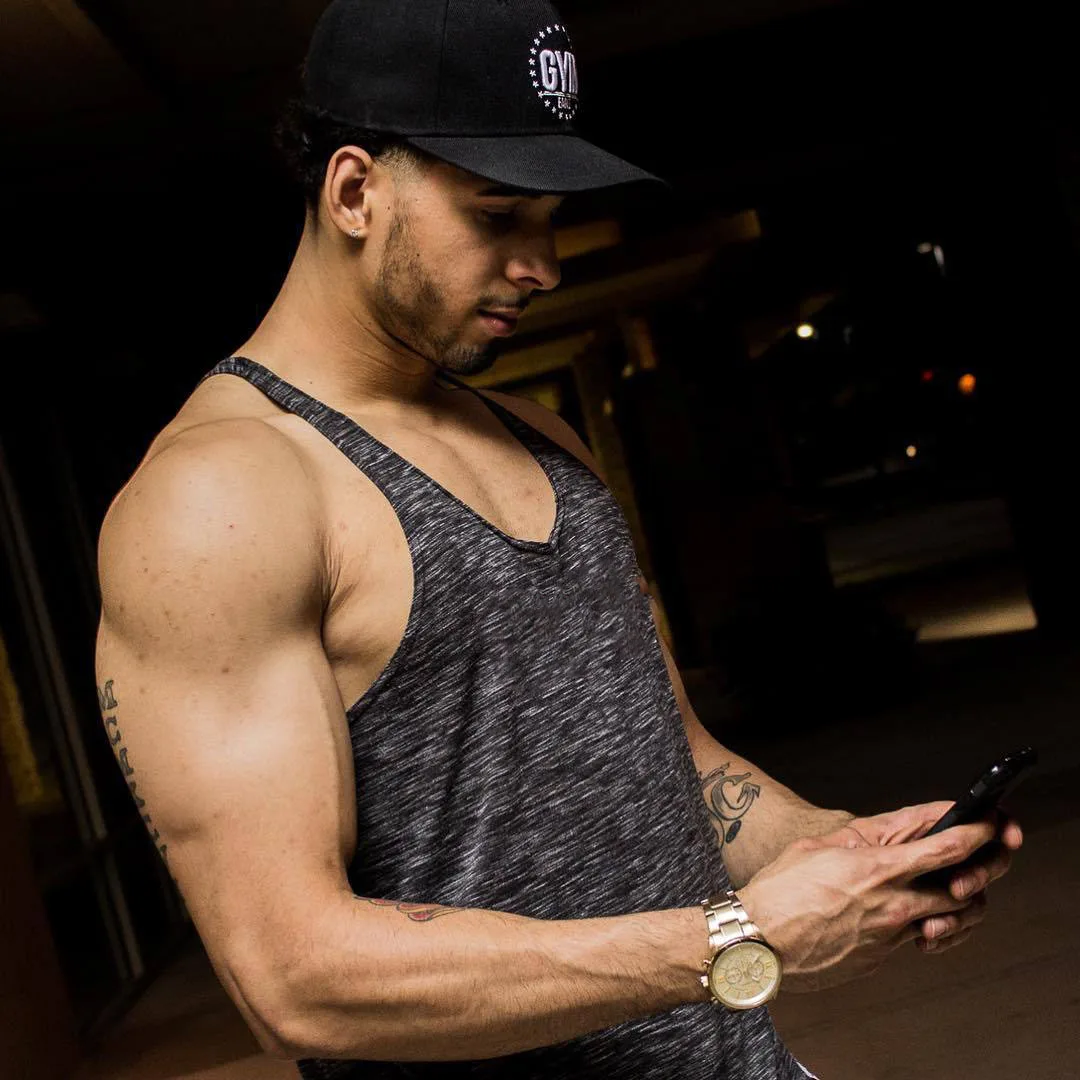 custom your mens gym stringer singlet