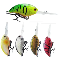 Gorgons 90mm 12g Deep diving small artificial Fishing crank baits lure with long tongue crankbait