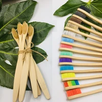

Eco high quality organic bamboo bristle charcoal toothbrush with packing paper box