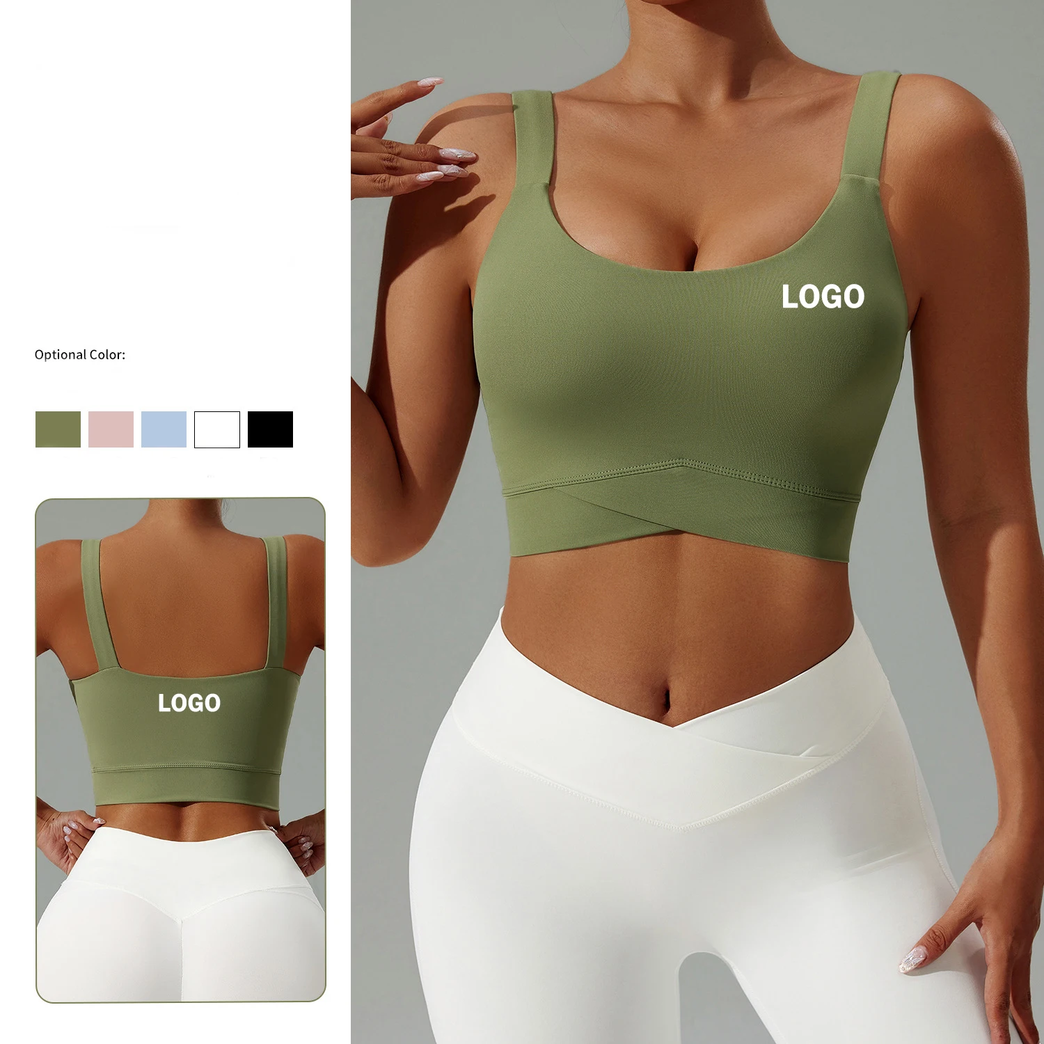 High Quality Fashionable Sexy Sports Bra for Women Quick-Dry Breathable Crop Top Fitness & Running Gear Customizable Logo