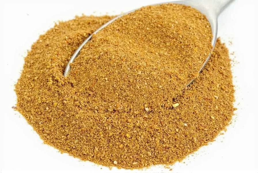 Close-up of dried fenugreek leaves next to celery seeds and mustard seeds for spice substitution comparison
