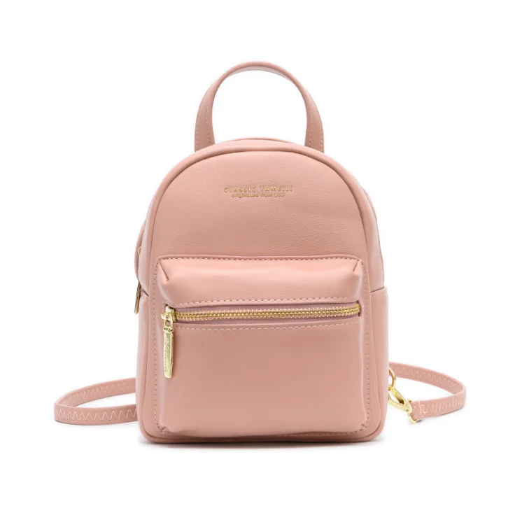 

New Design PU Wild Female Bags Fashion Affordable Waterproof Female Shoulder Bags Cute Powder Mini Backpacks, As pics