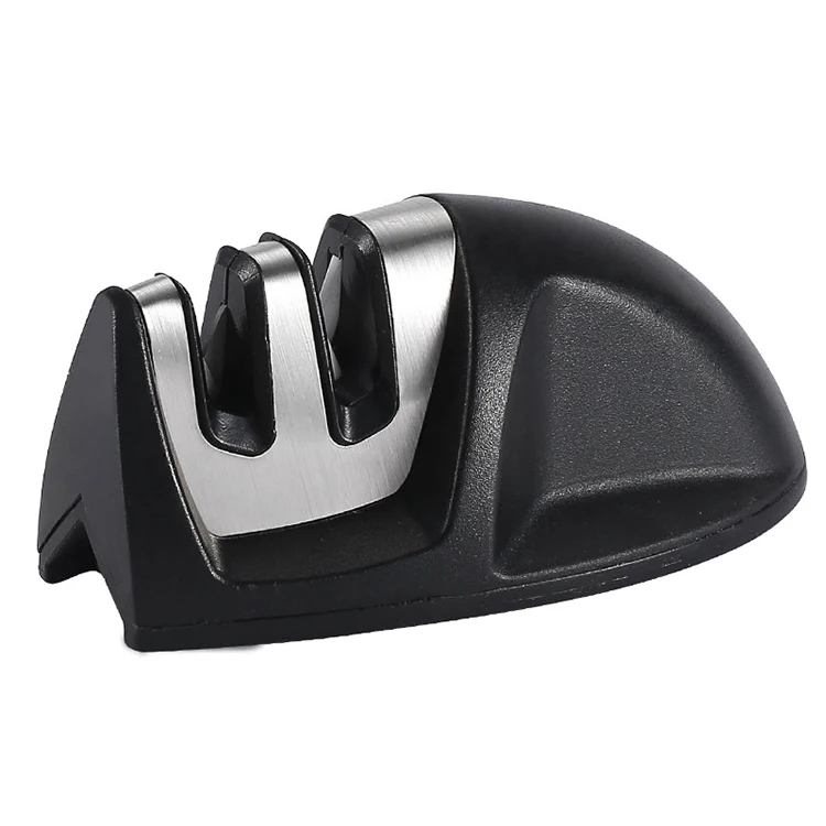

Portable multifunctional fixed angle hand pocket 2 stage mini knife sharpener, Black, red, green