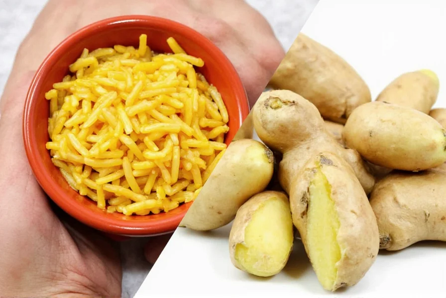 Close-up of fresh ginger root