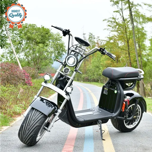 

Battery Removable Fat Tire Electric Scooter City Coco Citycoco Electrical Scooter 2000W 2022 With CE, Black