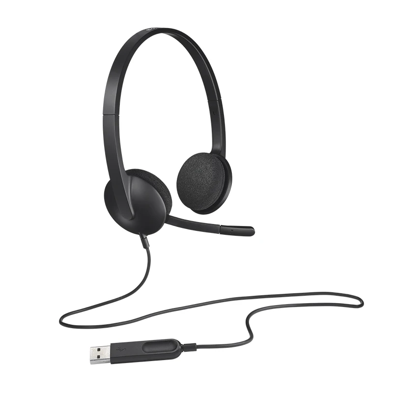 

Stock Original Logitech H340 USB Computer Headset 1.8m Length with USB Jack Designed for Computer for almost all platforms