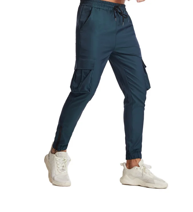 

Accept OEM Custom Logo Men Thin Breathable Fitness Active Pants Trendy Male Gradient Color Leisure Sweatpants, As picture