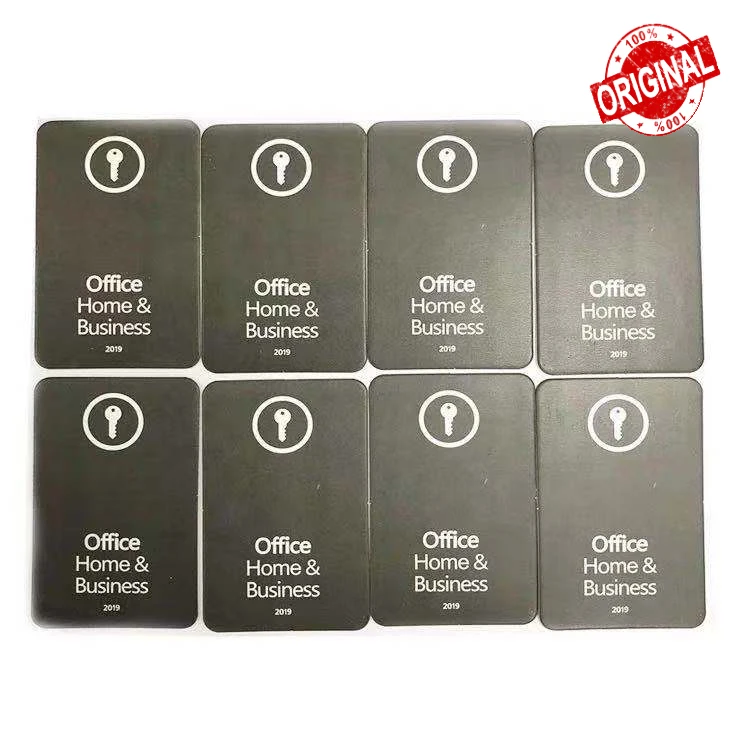 

2021 new style software license key card microsoft office 2019 home and business