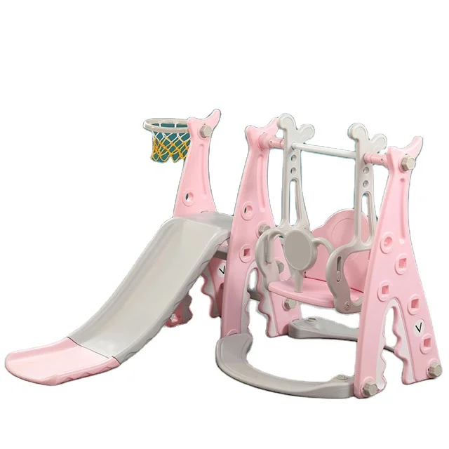 

Children new style playground multifunctional baby toys indoor playground high quality kids plastic slide and swing