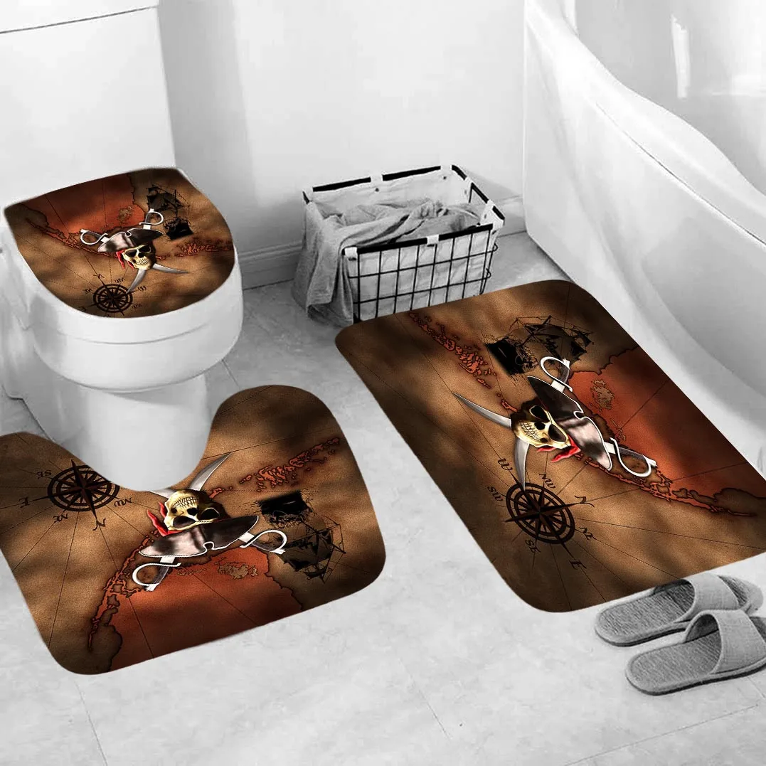 

designer 3d printing hooks bathroom custom shower curtain, Picture