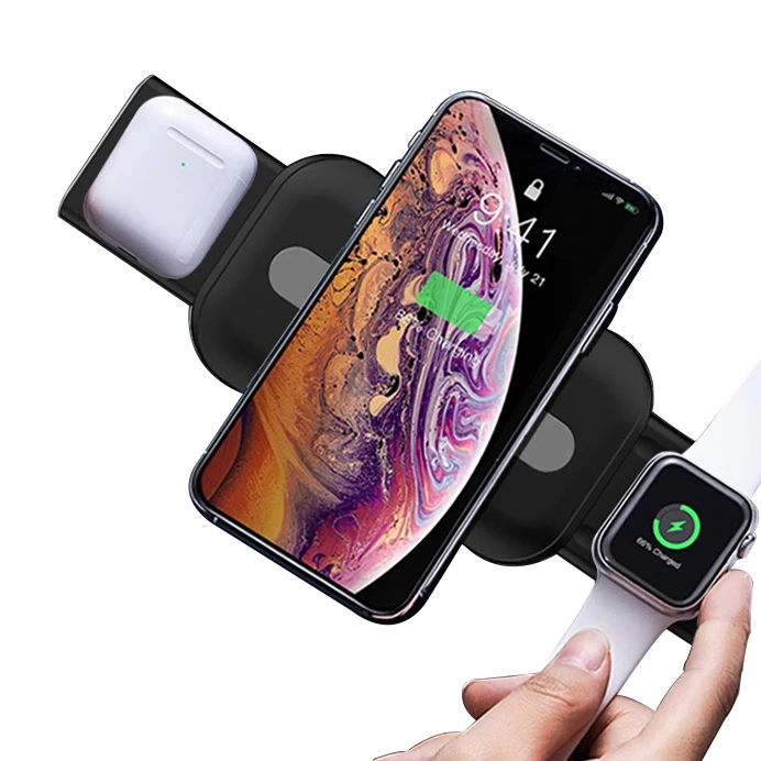 

New arrival 2020 Expandable 5W 7.5W 10w universal fast wireless charging for phone earphone watch, Black, white