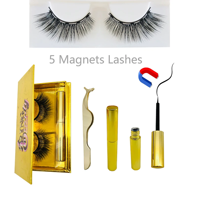 

Wholesale Luxury Styles latest Natural Soft Lashes Faux Mink Material handmade High Quality Magnetic Eyelashes