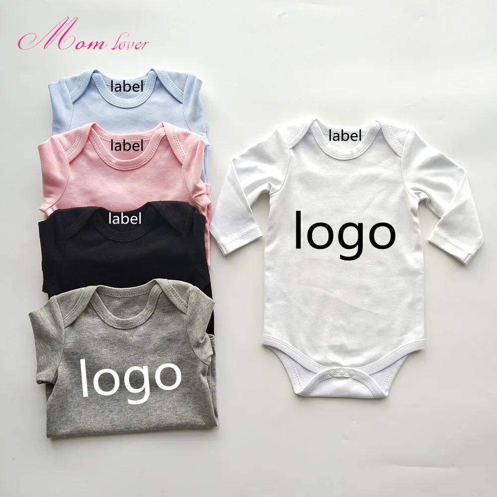 

Plain color kids bodysuits 100% Cotton Custom Logo Printing plain blank baby onesie, Total 11 colors