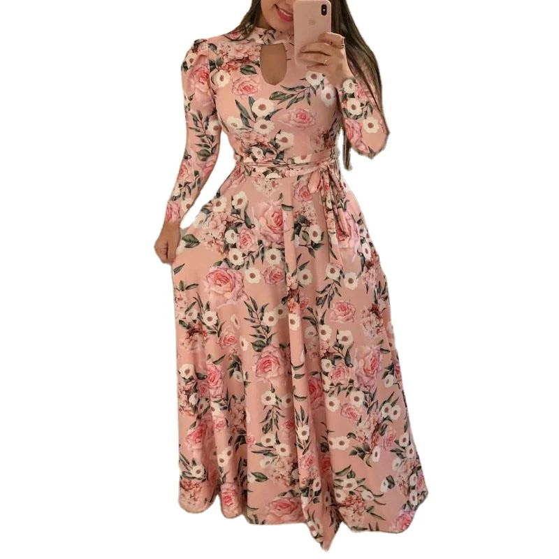 

Holiday Women V-neck Sexy Breathable Casual Dresses fashion slim boho dresses holiday beach dress, Customized color