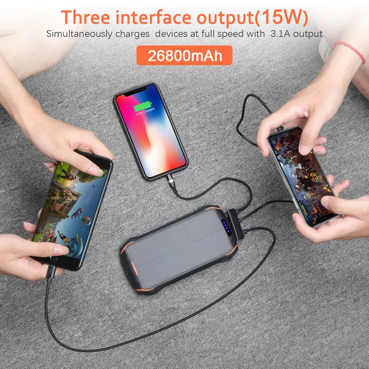2019 Hot Selling Amazon Waterproof Portable Solar Charger Power Bank For Camping - ANKUX.COM