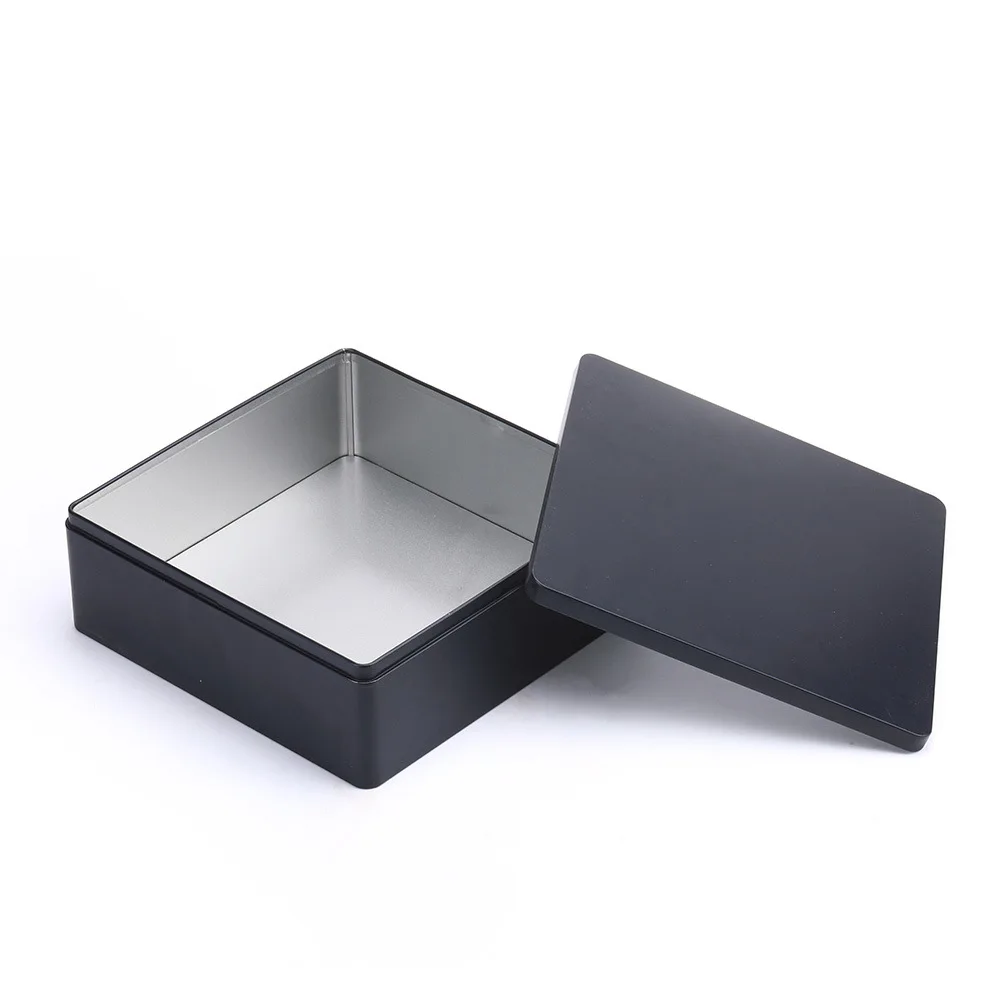Custom Metal Tinplate Tin Box for Card Projector Camera Earphone Projector Wholesale Green Rectangle Tinplate Storage Box