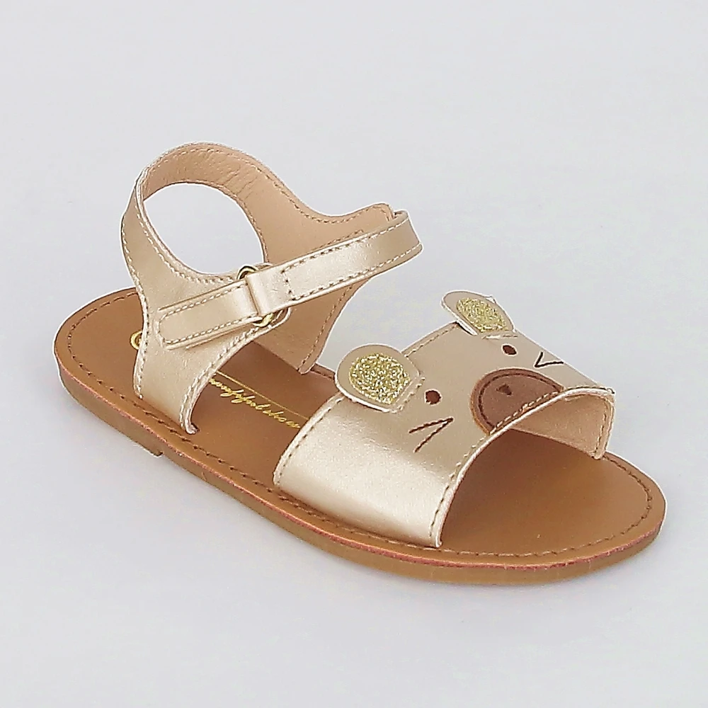 

2020 high quality cute animal upper flat summer sandals shoes for girls