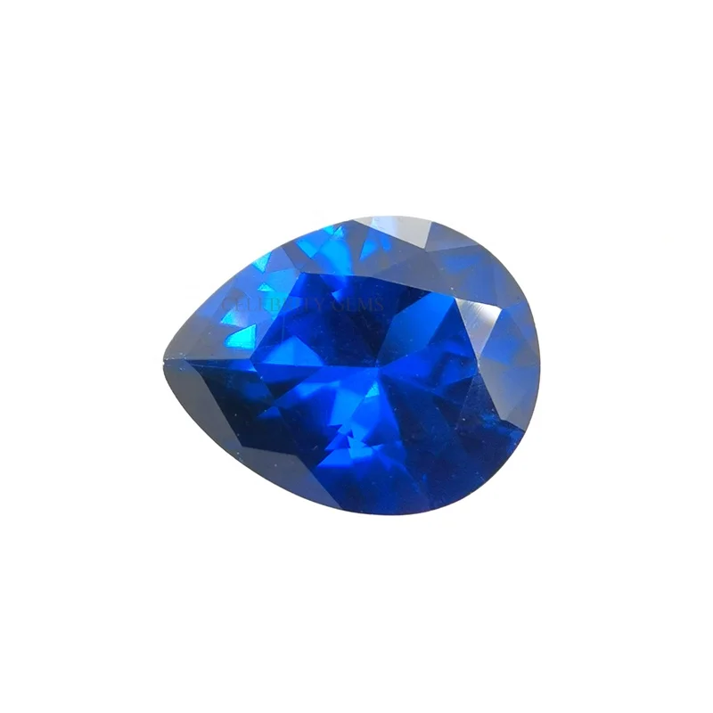 

Pear Cut Loose Spinel synthetic stone blue sapphire, Colors varied