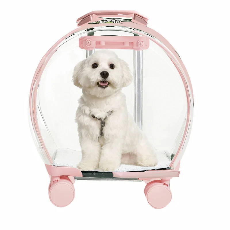 

Pet Trolley Case Travel Transport Bag Transparent Panoramic Travel Handbag Portable carrier