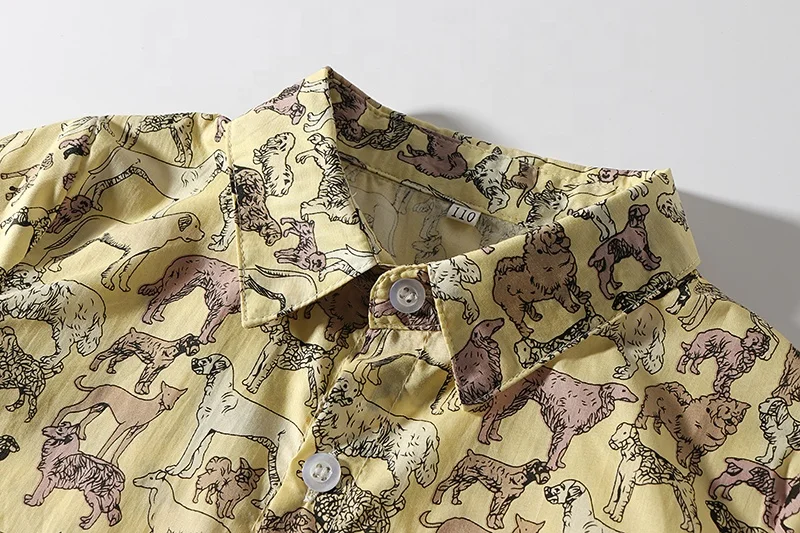 
original design 100% cotton cute pattern boys shirts kids clothes 