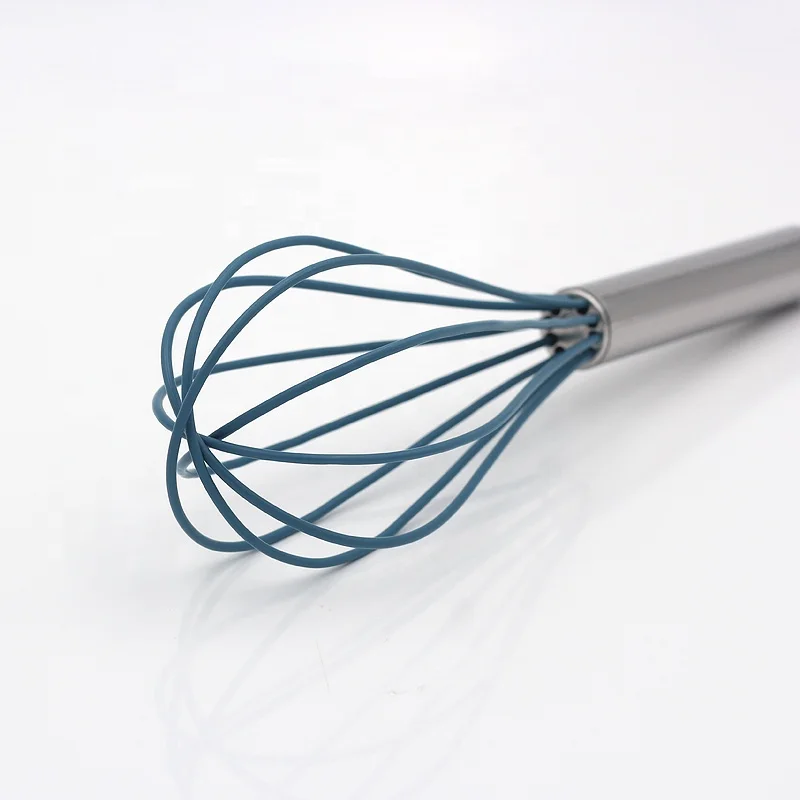 

Wholesale Price 8inch Hand Mini kitchen tool Silicone Baking Whisk for Cooking Kitchenware, Customized colors