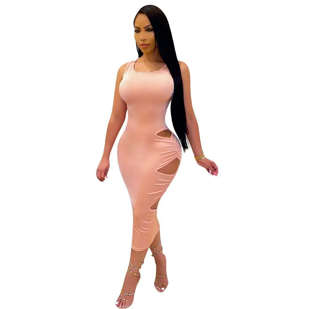 

drop shipping hot selling202 NewDesigner Summer Sexy Halter Backless Dress 2021 Plus Size Fashional Casual Dresses For Women, Customized color