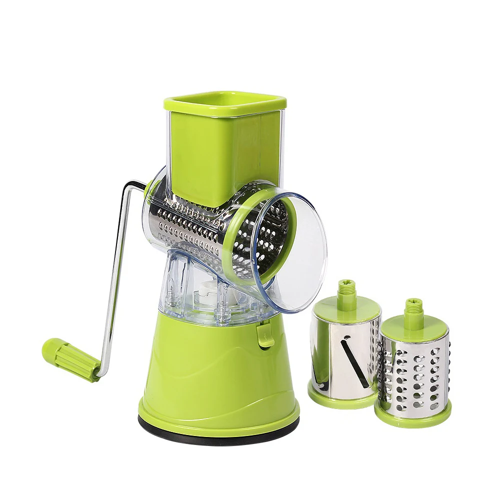 

Carrot Cheese Shredder Vegetable Chopper kitchen Roller Gadgets Tool Food Processor Vegetable Cutter Round Slicer Potato, As photo