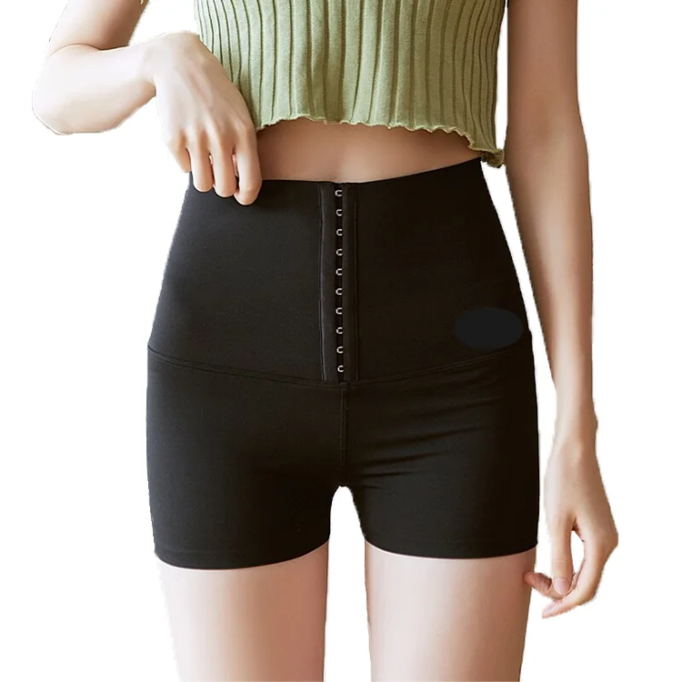 

2021 new design yoga fitness cycling running high waist abdomen lifting hip shaping yoga pants shorts