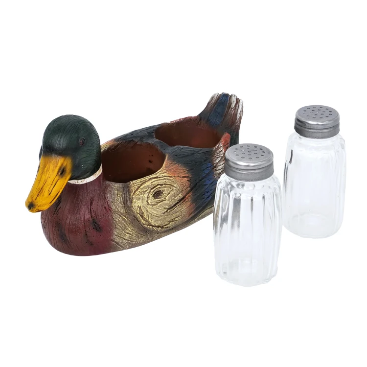 

resin duck S&P holder,Mallard pepper shaker,pepper shaker
