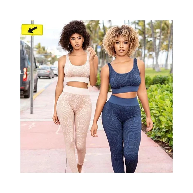 

New Seamless Sports Fitness Clothes Quick-drying Yoga Clothes European And American Tight Sports Bra Set