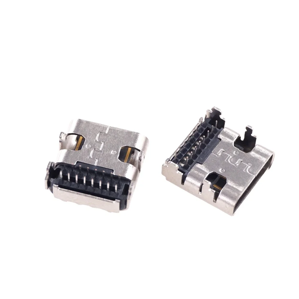 

USB Connector Type C 3.1 Receptacle 16 Pin DIP through Holes PCB Horizontal Female socket Type-C