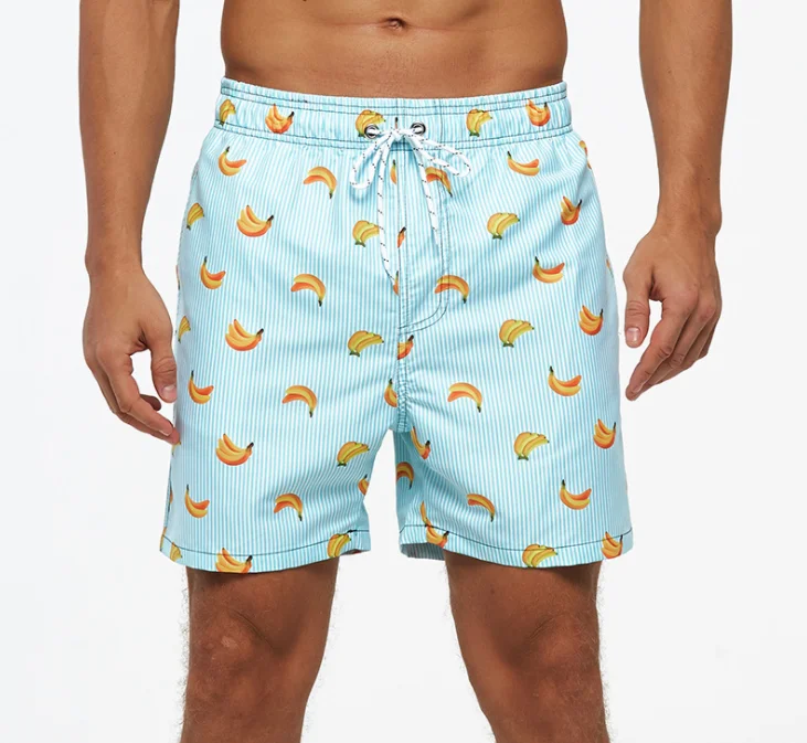 

2021 New One Piece Swimwear Custom Men Board Sublimation Printing Fabric Surf Shorts, Picture