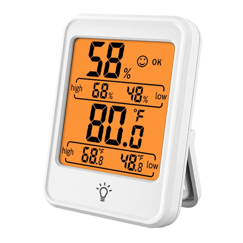 

Digital Hygrometer Indoor Thermometer Room Thermometer and Humidity Gauge with Temperature Humidity Monitor, White black