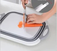 

cutting board with strainer and washing basket Collapsible