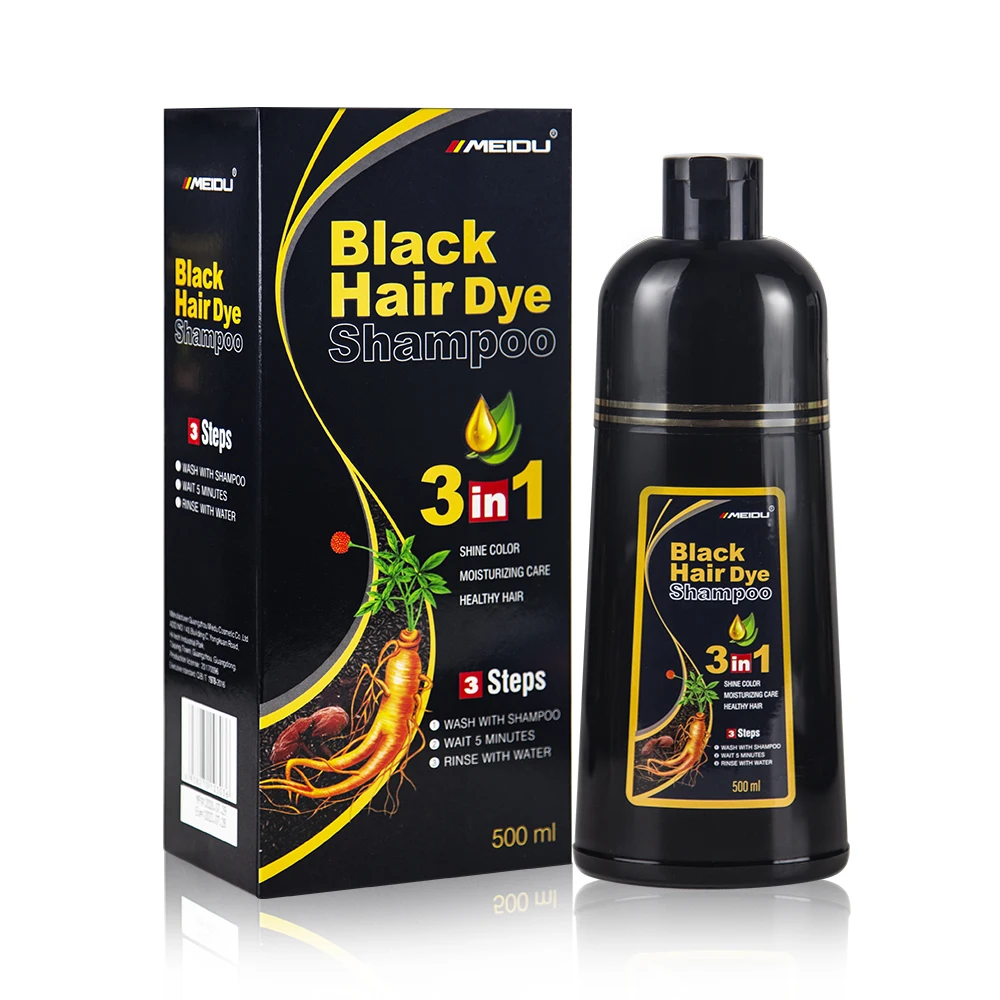 

In stock fast shipping thailand brown wash color fast natural herbal permanent black hair dye shampoo 3 in 1