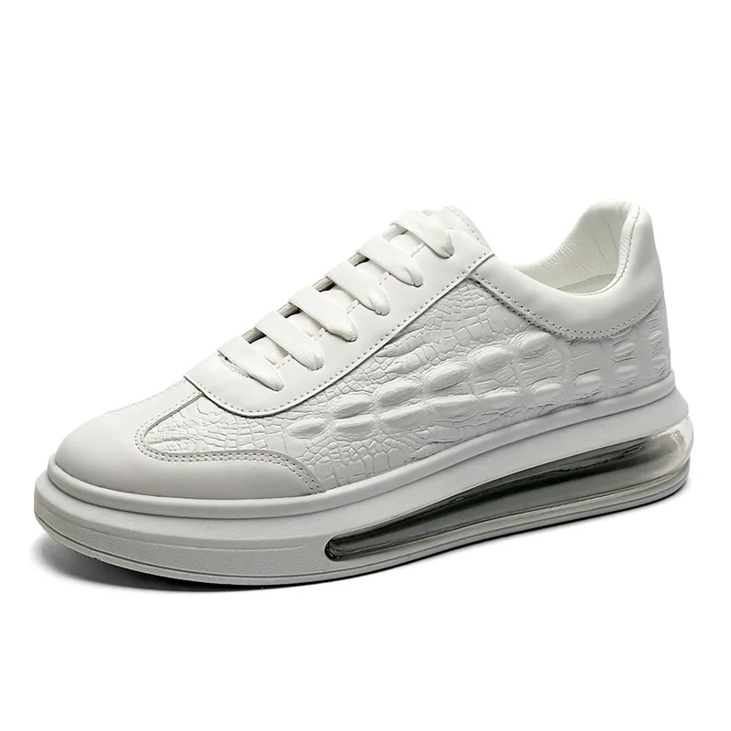 

Calzado Deportivo 2021 Fashionable Casual White Shoes with Alligator Stripes Air Crusion Men ' s Shoe, 2 colors