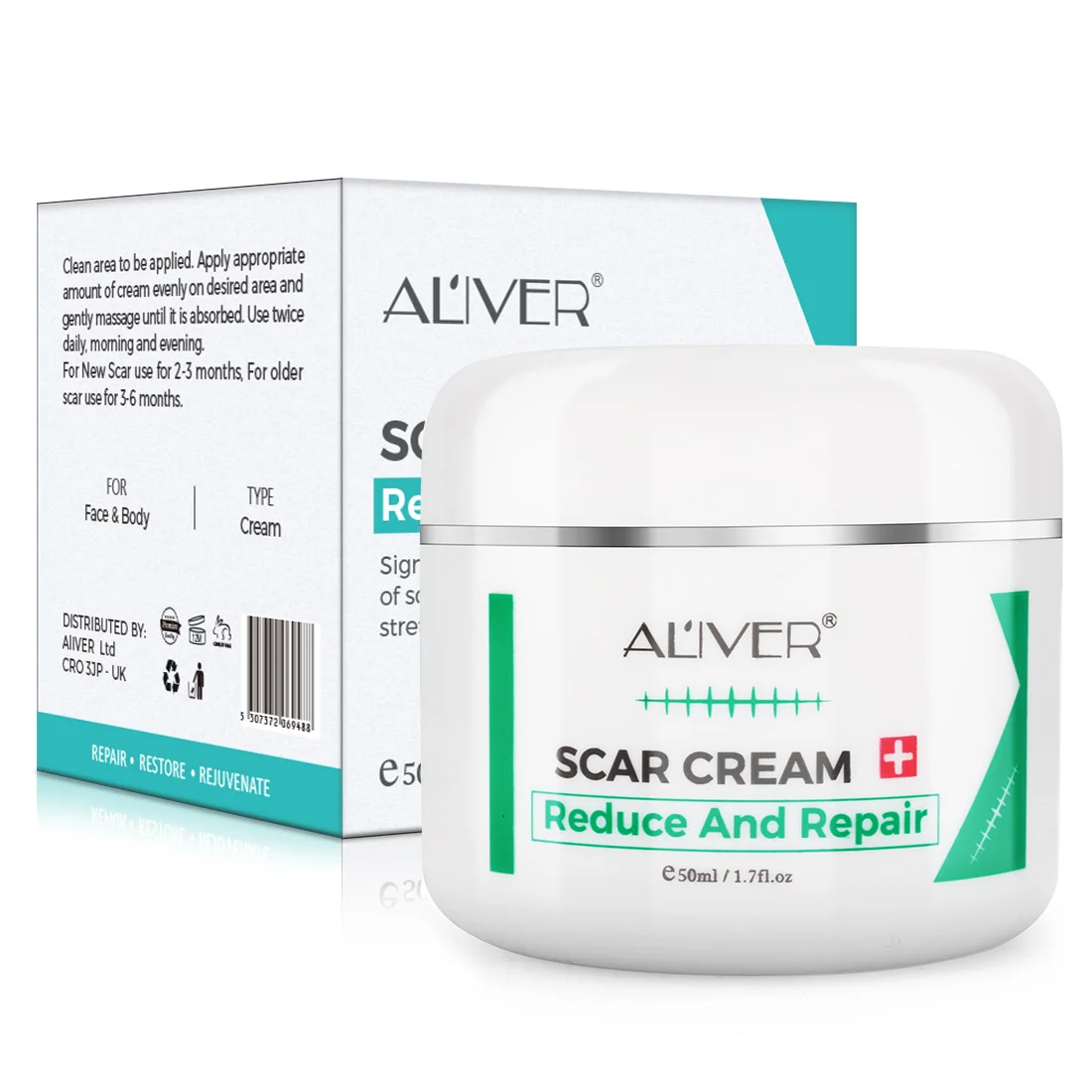 

ALIVER Scar Removal Cream For Old Scars Stretch Mark and Face Skin Repair Gel