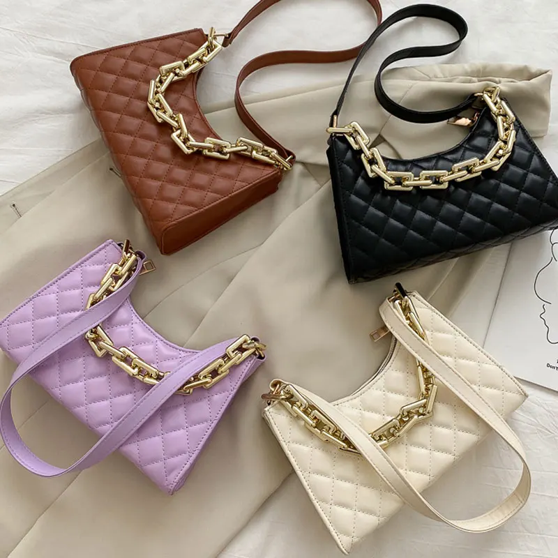 

Mini handbag shoulder bag handbag chains, White, black, brown, purple