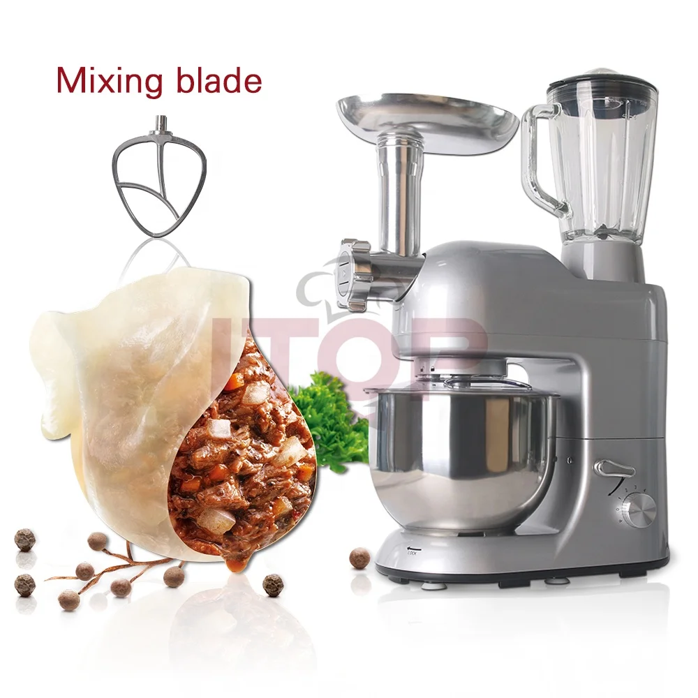 
Stand food mixer multifunctional dough kneader egg mixing mini stand mixer with noodle maker meat grinder and blender function 