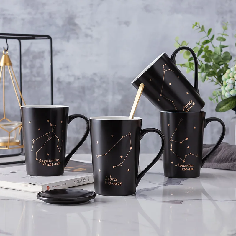 

custom constellation horoscope star ceramic coffee cups mugs, As picture