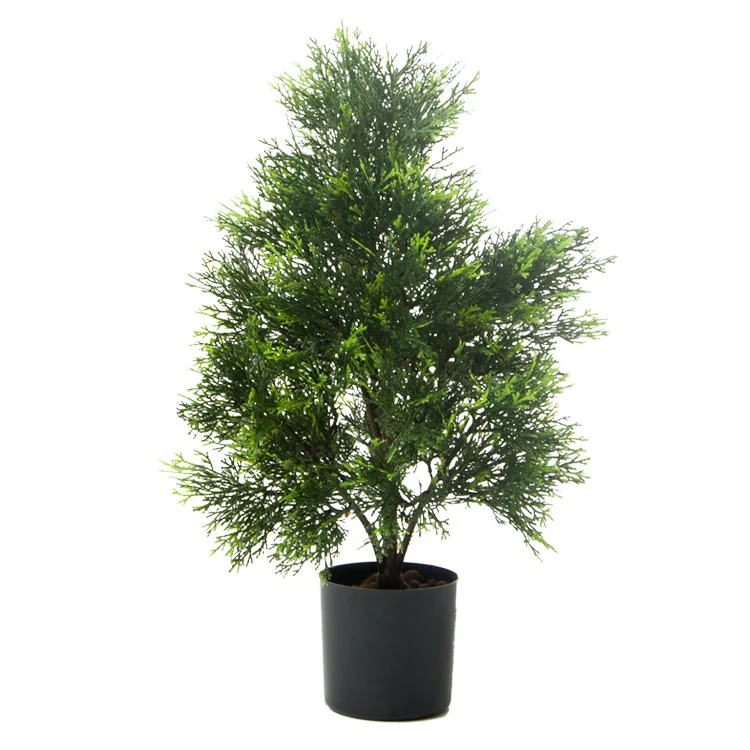 

UV-resistant hot-selling garden decoration outdoor plastic indoor Christmas tree artificial cypress Artificial plant tree, Green or yellow edge