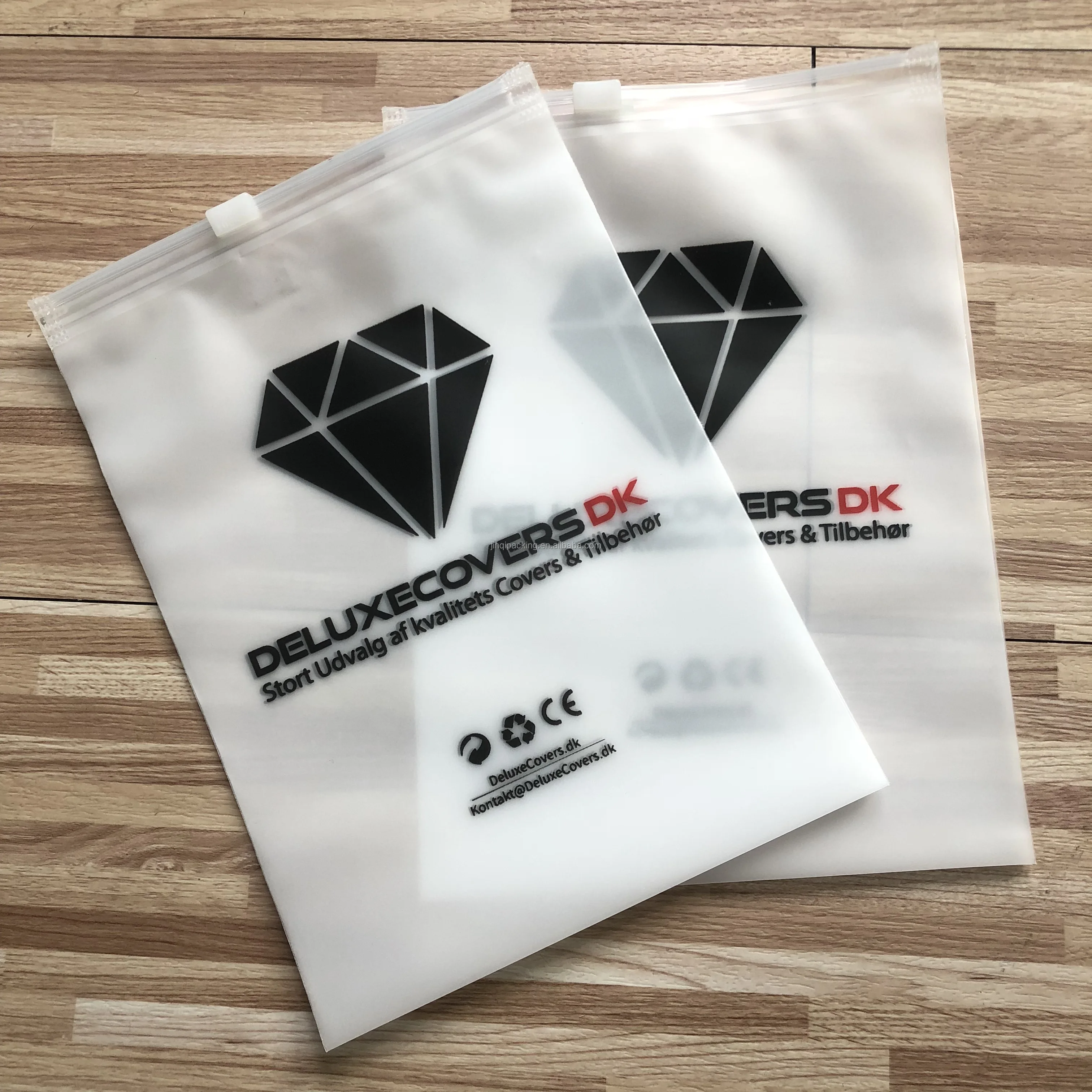 Zip Lock Custom Printed Clear Pvc Cosmetic Frosted Plastic Bag With