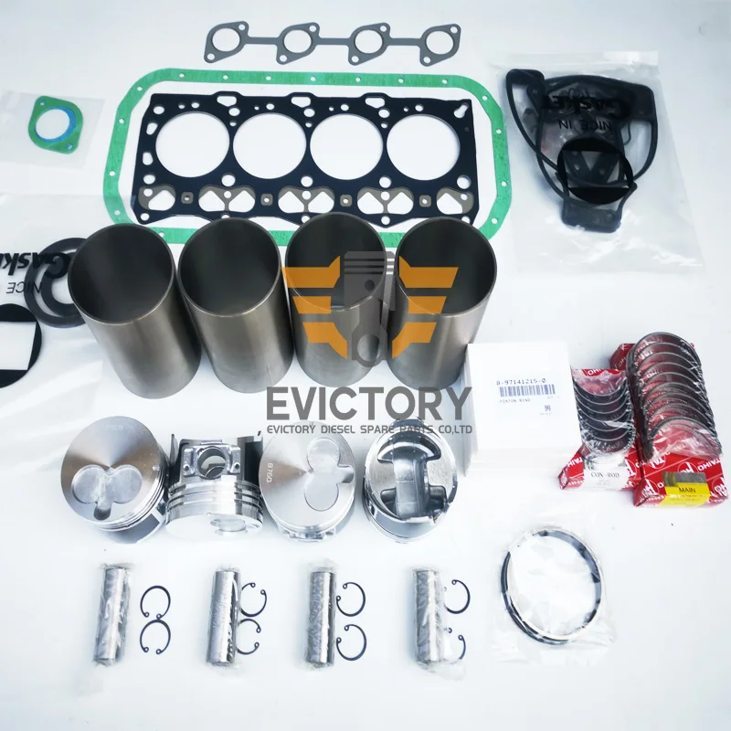 

For Isuzu excavator engine 4LE1 rebuild overhaul kit piston ring liner gasket bearing HITACHI