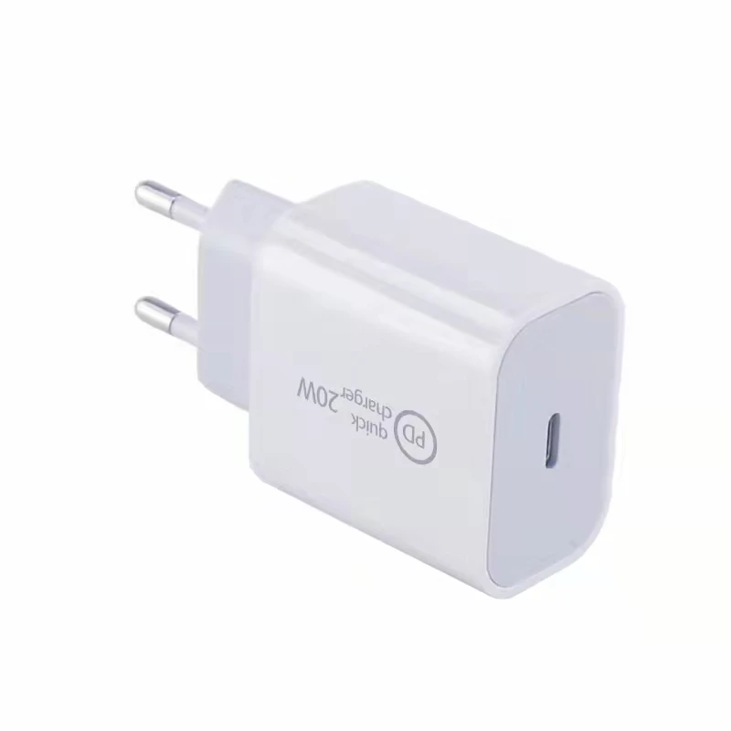 

20W/18W PD Wall Charger Type C/USB A UK/EU/US Quick Charger Black/White for Phone, Black white customized