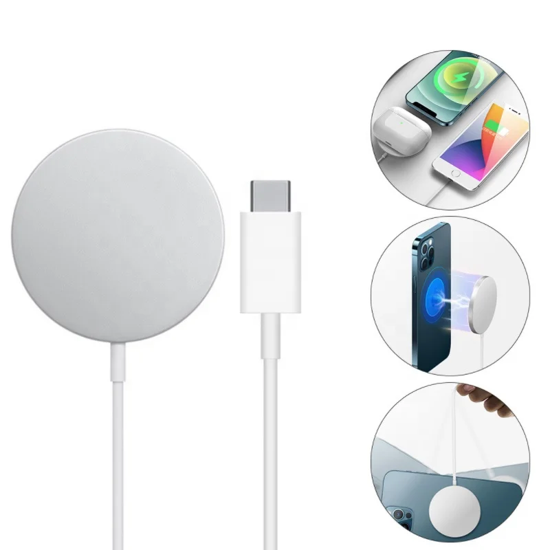 

Magnetic Qi Wireless Charger 15W for iphone 12 mobile phone charger for iphone 12 pro max fast charger for samsung xiaomi