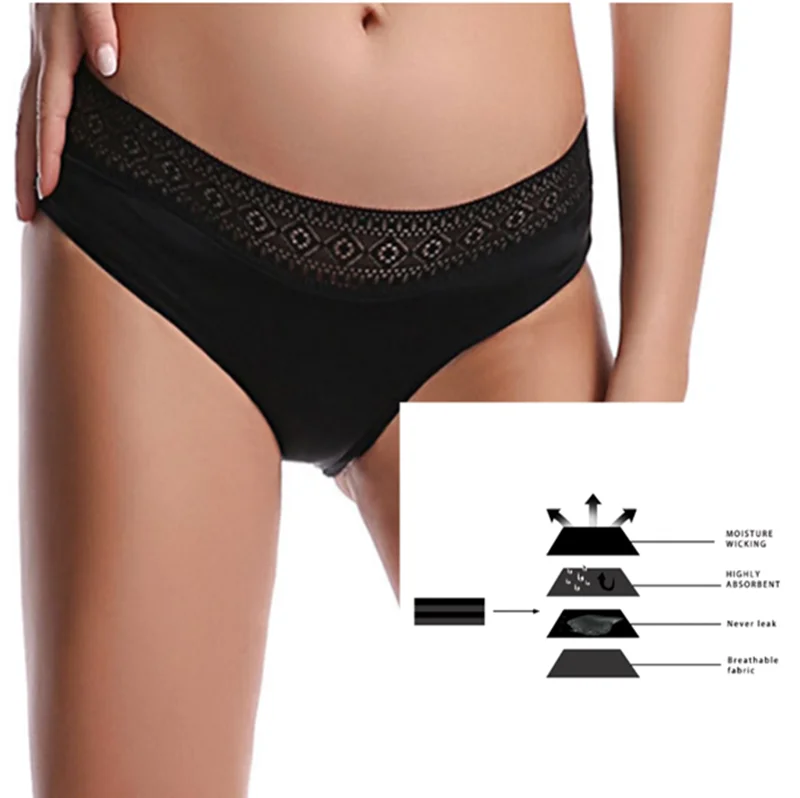 Heavy Days Super Absorbent Hiphugger 4 Layers Leak Proof Women Underwear Cotton Menstrual Period Panties