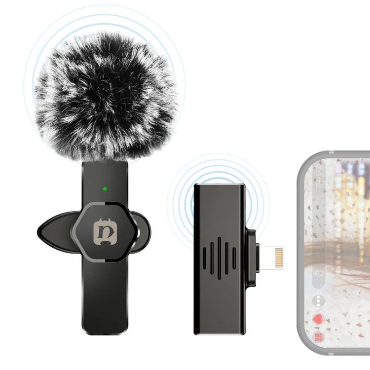 

PULUZ Smart Noise Reduction Wireless Lavalier Microphone for 8-Pin Device